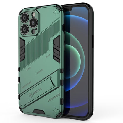 For iPhone 13 Pro Punk Armor 2 in 1 PC + TPU Phone Case with Invisible Holder (Green) by buy2fix