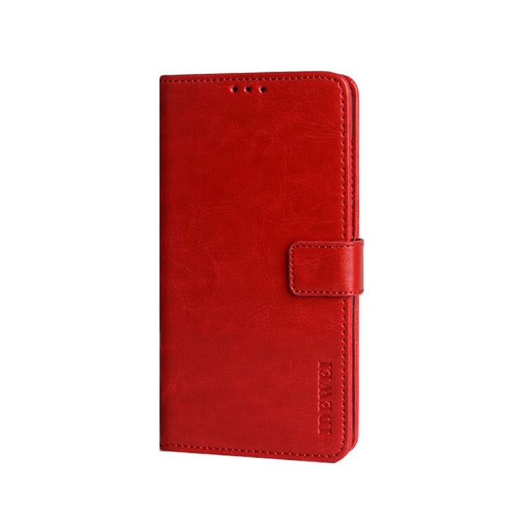 For Umidigi Bison X10 idewei Crazy Horse Texture Leather Phone Case(Red) - More Brand by idewei | Online Shopping UK | buy2fix