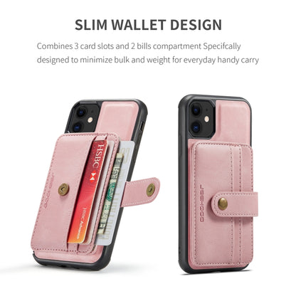 For iPhone 12 / 12 Pro JEEHOOD RFID Blocking Anti-Theft Wallet Phone Case(Pink) - iPhone 12 / 12 Pro Cases by JEEHOOD | Online Shopping UK | buy2fix