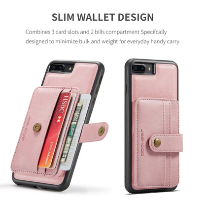 JEEHOOD RFID Blocking Anti-Theft Wallet Phone Case For iPhone 7 Plus / 8 Plus(Pink) - More iPhone Cases by JEEHOOD | Online Shopping UK | buy2fix
