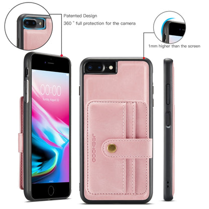 JEEHOOD RFID Blocking Anti-Theft Wallet Phone Case For iPhone 7 Plus / 8 Plus(Pink) - More iPhone Cases by JEEHOOD | Online Shopping UK | buy2fix