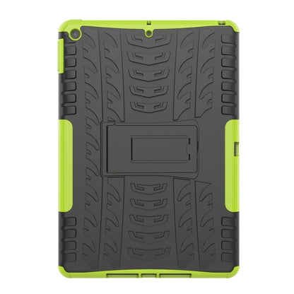 For iPad 10.2 2021 / 2020 / 2019 Tire Texture TPU + PC Shockproof Case with Holder(Green) - iPad 10.2 Cases by buy2fix | Online Shopping UK | buy2fix