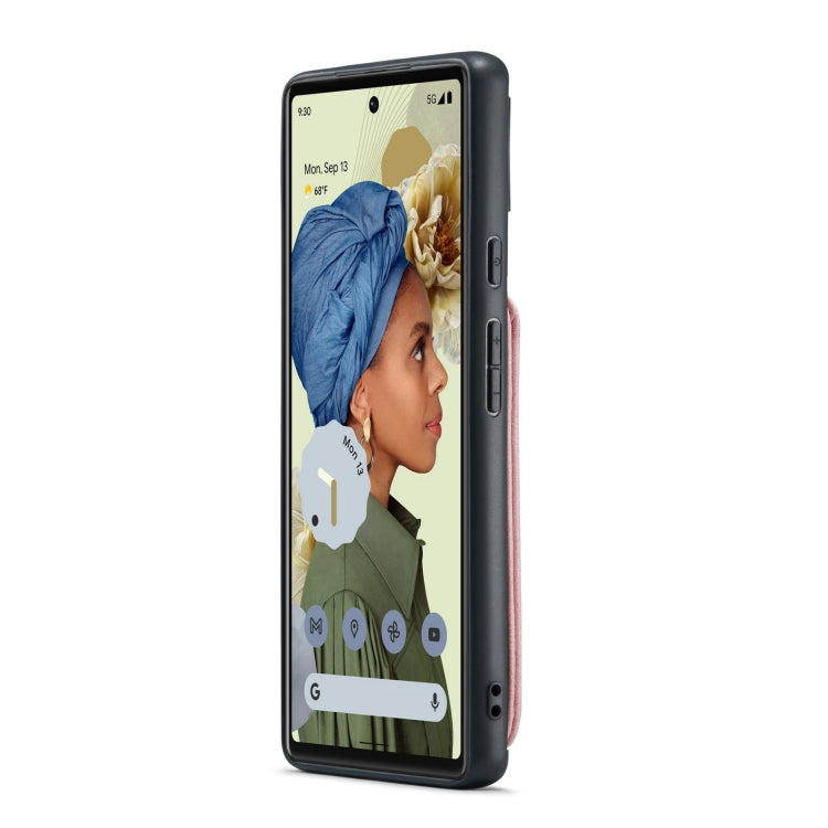 For Google Pixel 6 JEEHOOD RFID Blocking Anti-Theft Wallet Phone Case(Pink) - Google Cases by JEEHOOD | Online Shopping UK | buy2fix