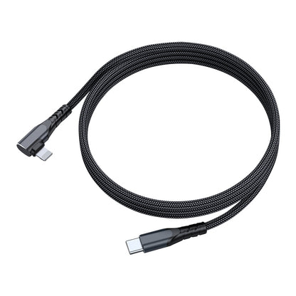 A6 PD 20W USB-C / Type-C to 8 Pin Elbow Data Cable for iPhone, iPad, Length:1m(Black) - Normal Style Cable by buy2fix | Online Shopping UK | buy2fix
