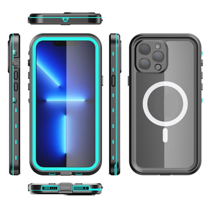 For iPhone 13 Pro PC + TPU + PET Shockproof Magsafe Waterproof Phone Case (Grass Blue) - iPhone 13 Pro Cases by buy2fix | Online Shopping UK | buy2fix