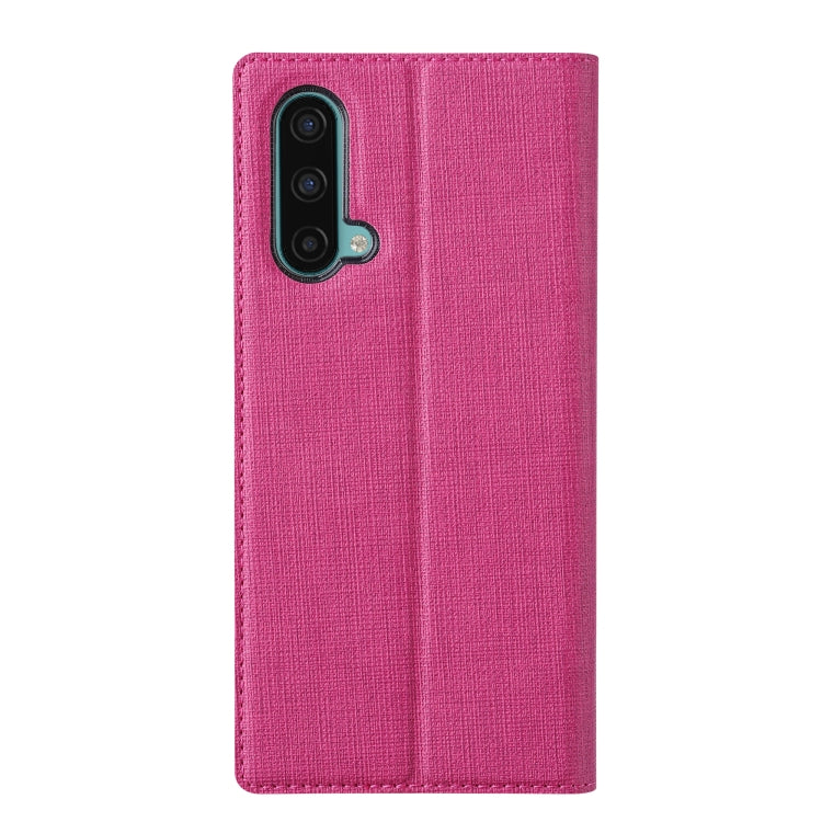 For OnePlus Nord CE 5G ViLi DMX Series Magnetic Attraction Leather Phone Case(Rose Red) - OnePlus Cases by ViLi | Online Shopping UK | buy2fix