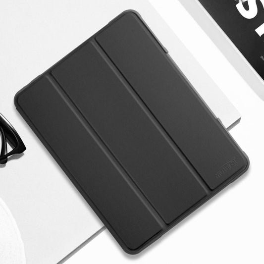 For iPad 10.2 Mutural Horizontal Flip PC + TPU + PU Leather Case with Holder & Pen Slot(Black) by Mutural