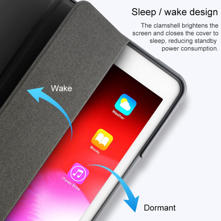 For iPad 10.2 Mutural Horizontal Flip PC + TPU + PU Leather Case with Holder & Pen Slot(Black) by Mutural