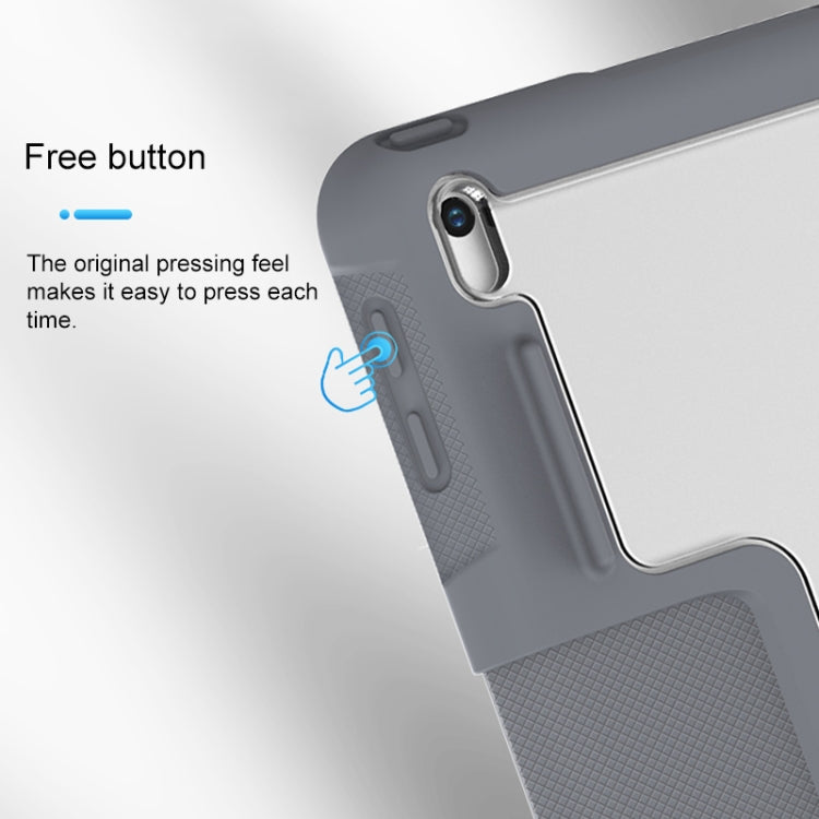 For iPad 9.7 Mutural Horizontal Flip PC + TPU + PU Leather Case with Holder & Pen Slot(Blue) by Mutural