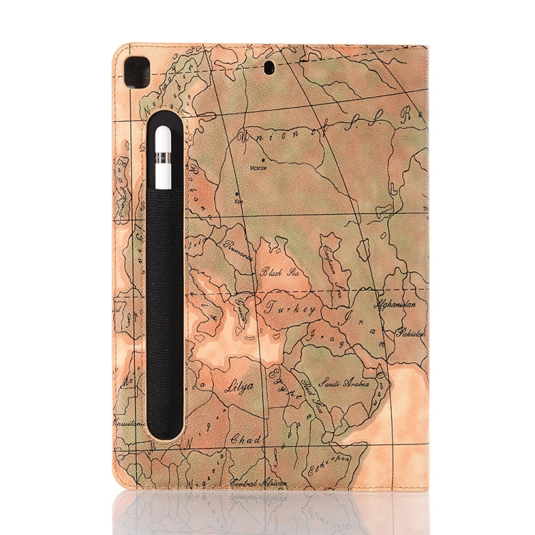 For iPad 10.2 / 10.5 Map Texture Horizontal Flip Leather Case with Holder & Card Slots & Wallet, Random Texture Delivery(Green) - iPad 10.2 Cases by buy2fix | Online Shopping UK | buy2fix