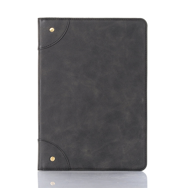 For iPad 10.2 / 10.5 Retro Book Style Horizontal Flip Leather Case with Holder & Card Slots & Wallet(Black) - iPad 10.2 Cases by buy2fix | Online Shopping UK | buy2fix