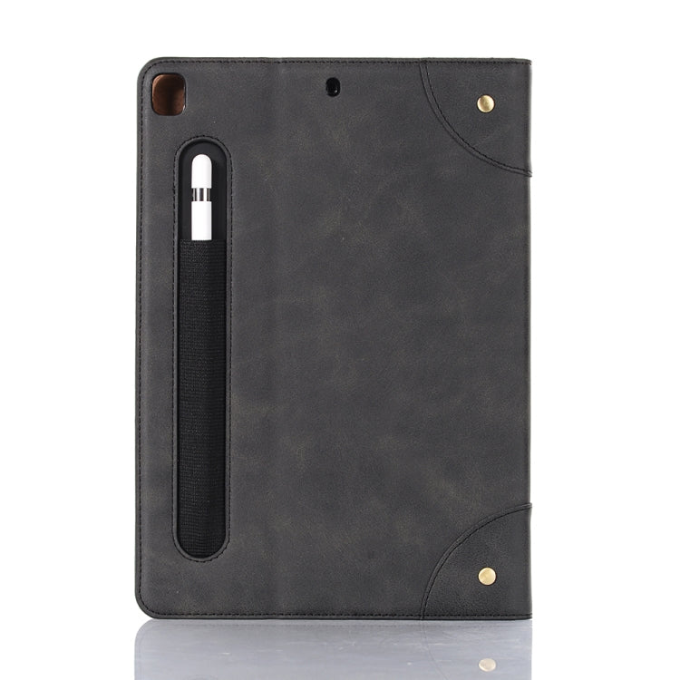 For iPad 10.2 / 10.5 Retro Book Style Horizontal Flip Leather Case with Holder & Card Slots & Wallet(Black) - iPad 10.2 Cases by buy2fix | Online Shopping UK | buy2fix
