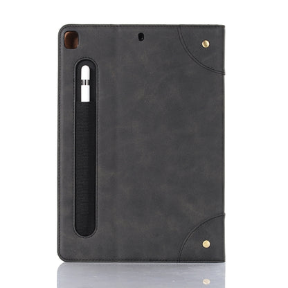 For iPad 10.2 / 10.5 Retro Book Style Horizontal Flip Leather Case with Holder & Card Slots & Wallet(Black) - iPad 10.2 Cases by buy2fix | Online Shopping UK | buy2fix