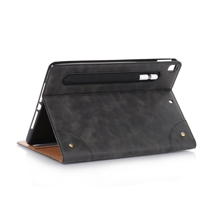 For iPad 10.2 / 10.5 Retro Book Style Horizontal Flip Leather Case with Holder & Card Slots & Wallet(Black) - iPad 10.2 Cases by buy2fix | Online Shopping UK | buy2fix