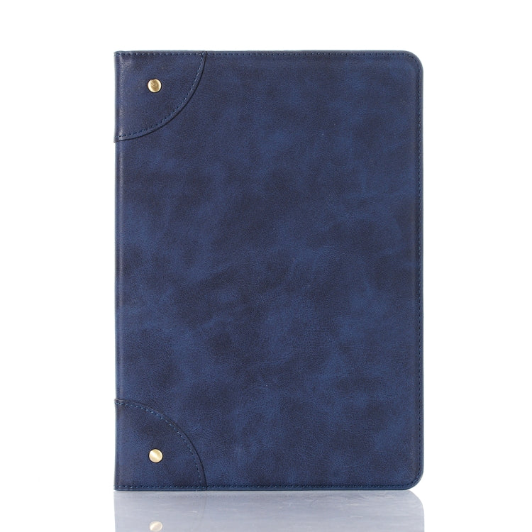 For iPad 10.2 / 10.5 Retro Book Style Horizontal Flip Leather Case with Holder & Card Slots & Wallet(Dark Blue) - iPad 10.2 Cases by buy2fix | Online Shopping UK | buy2fix