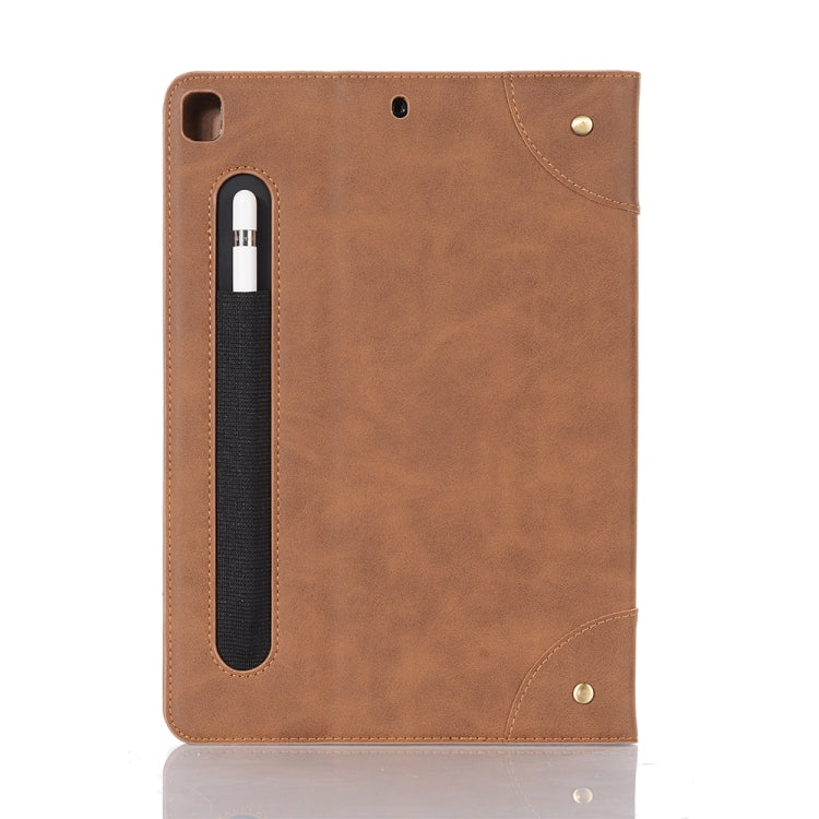 For iPad 10.2 / 10.5 Retro Book Style Horizontal Flip Leather Case with Holder & Card Slots & Wallet(Brown) - iPad 10.2 Cases by buy2fix | Online Shopping UK | buy2fix