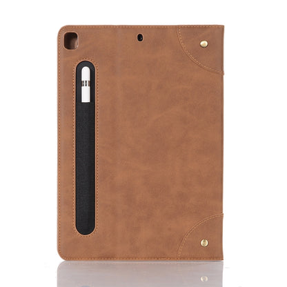 For iPad 10.2 / 10.5 Retro Book Style Horizontal Flip Leather Case with Holder & Card Slots & Wallet(Brown) - iPad 10.2 Cases by buy2fix | Online Shopping UK | buy2fix