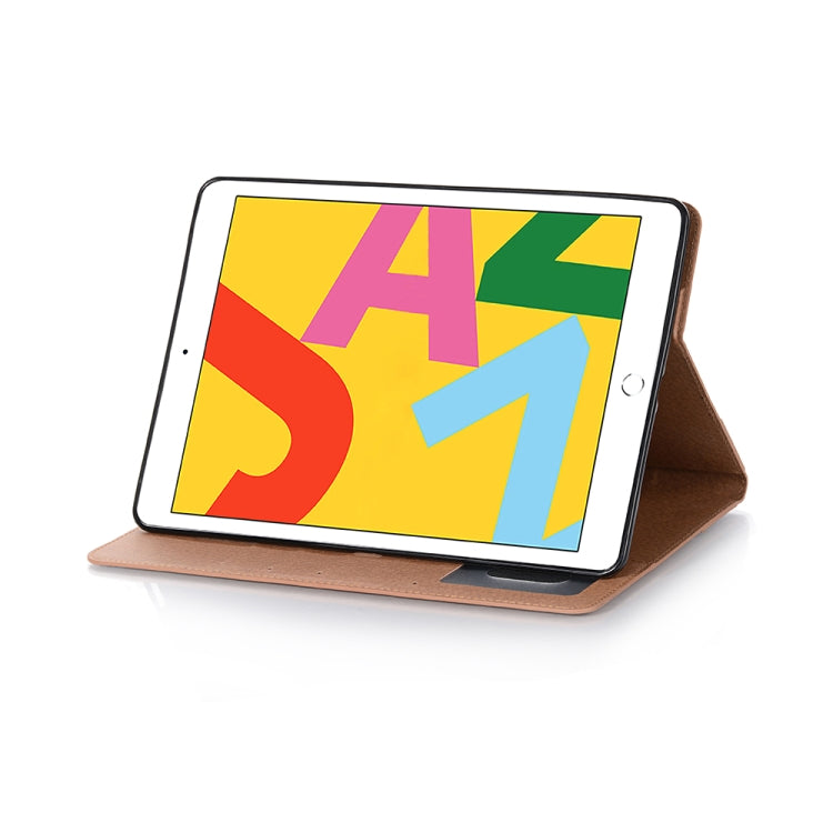 For iPad 10.2 / 10.5 Retro Book Style Horizontal Flip Leather Case with Holder & Card Slots & Wallet(Brown) - iPad 10.2 Cases by buy2fix | Online Shopping UK | buy2fix