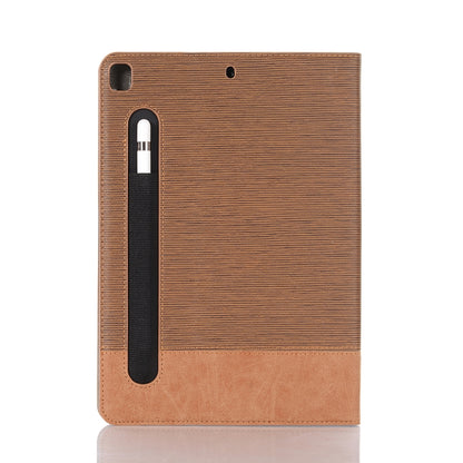 For iPad 10.2 / 10.5 Cross Texture Horizontal Flip PU Leather Case with Holder & Card Slots & Wallet(Brown) - iPad 10.2 Cases by buy2fix | Online Shopping UK | buy2fix