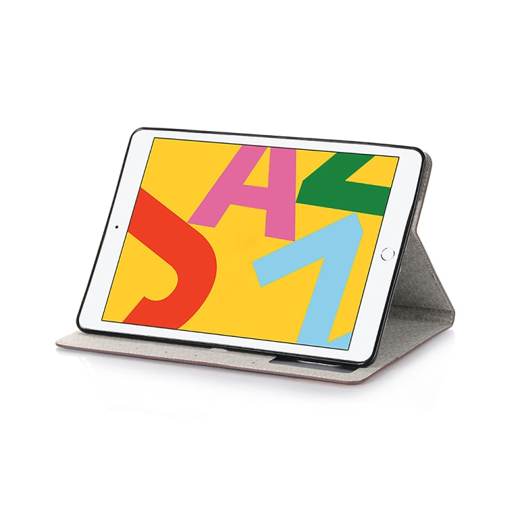 For iPad 10.2 / 10.5 Cross Texture Horizontal Flip PU Leather Case with Holder & Card Slots & Wallet(Coffee) - iPad 10.2 Cases by buy2fix | Online Shopping UK | buy2fix