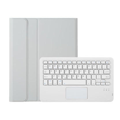 A07B-A Lambskin Texture Square Keycap Bluetooth Keyboard Leather Case with Touch Control For iPad 9.7 2018 & 2017 / Pro 9.7 inch / Air 2(Grey) - Universal by buy2fix | Online Shopping UK | buy2fix