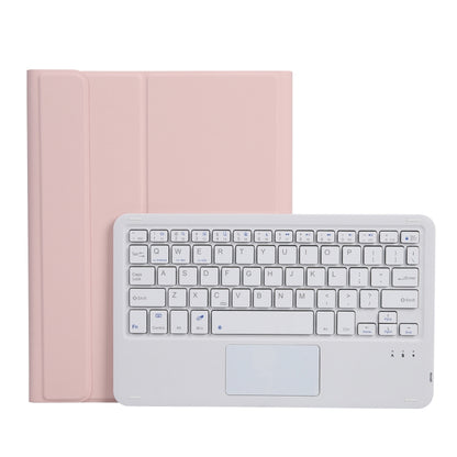 A102B-A Lambskin Texture Square Keycap Bluetooth Keyboard Leather Case with Touch Control For iPad Pro 10.5 inch / 10.2 2021 & 2020 & 2019 / Air 3(Pink) - Universal by buy2fix | Online Shopping UK | buy2fix