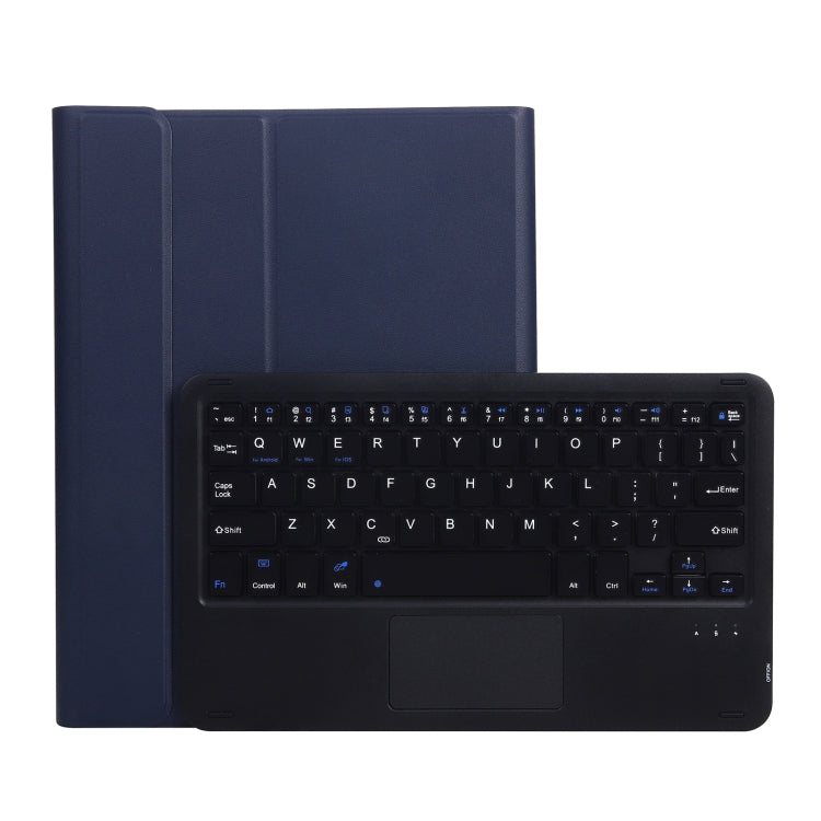 A11B-A Lambskin Texture Square Keycap Bluetooth Keyboard Leather Case with Touch Control For iPad Air 4 2020 10.9 / Pro 11 inch 2021 & 2020 & 2018(Blue) - Universal by buy2fix | Online Shopping UK | buy2fix