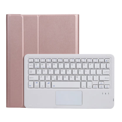 A11B-A Lambskin Texture Square Keycap Bluetooth Keyboard Leather Case with Touch Control For iPad Air 4 2020 10.9 / Pro 11 inch 2021 & 2020 & 2018(Rose Gold) - Universal by buy2fix | Online Shopping UK | buy2fix