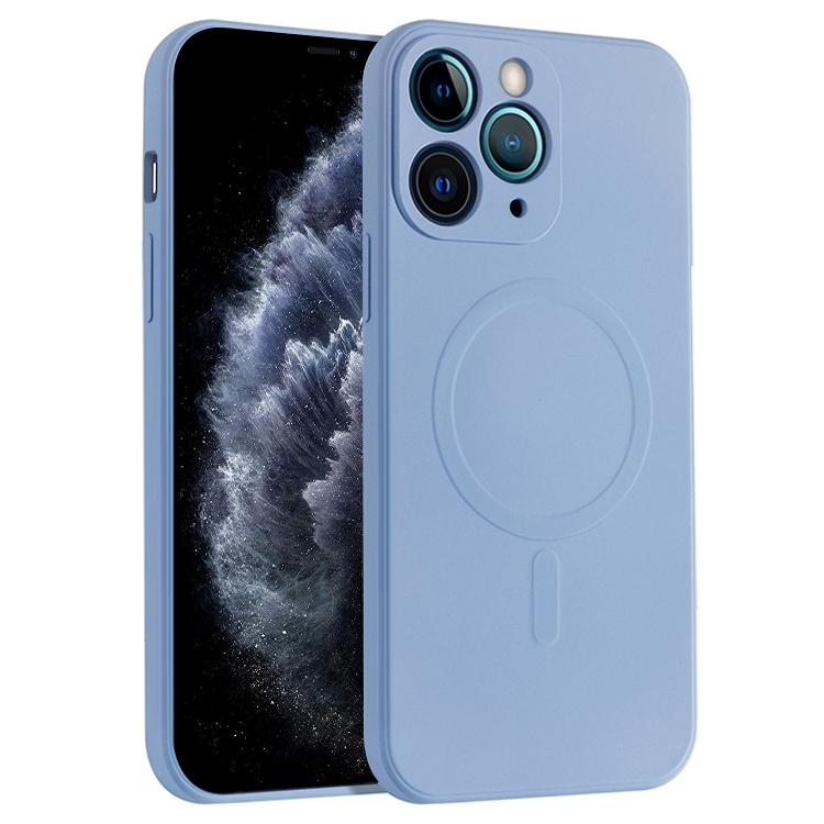 For iPhone 11 Pro Liquid Silicone Full Coverage Magsafe Phone Case (Grey) by buy2fix