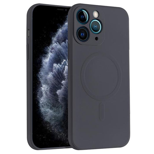 For iPhone 11 Pro Liquid Silicone Full Coverage Magsafe Phone Case (Black) by buy2fix