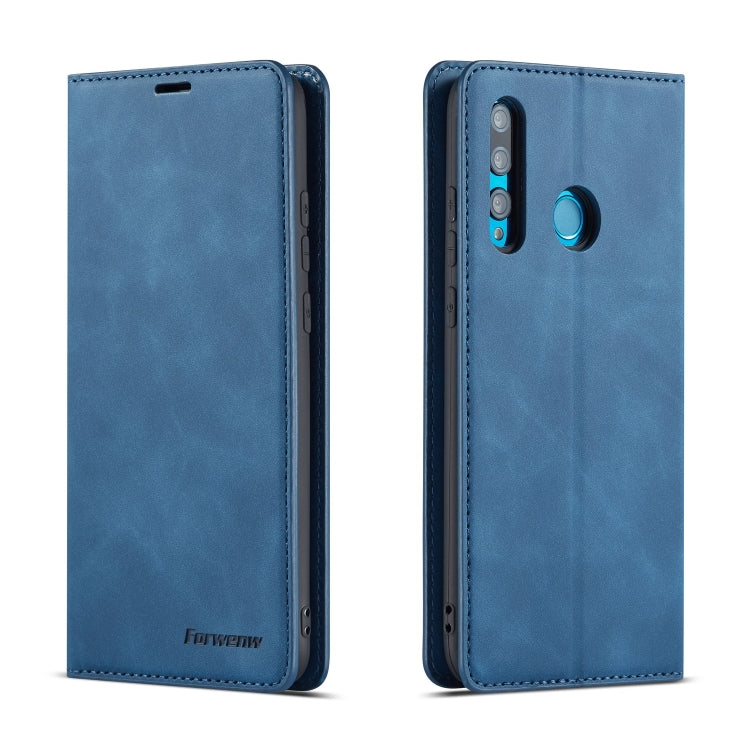 For Huawei P Smart+ (2019) Forwenw Dream Series Oil Edge Strong Magnetism Horizontal Flip Leather Case with Holder & Card Slots & Wallet & Photo Frame(Blue) - Huawei Cases by Forwenw | Online Shopping UK | buy2fix