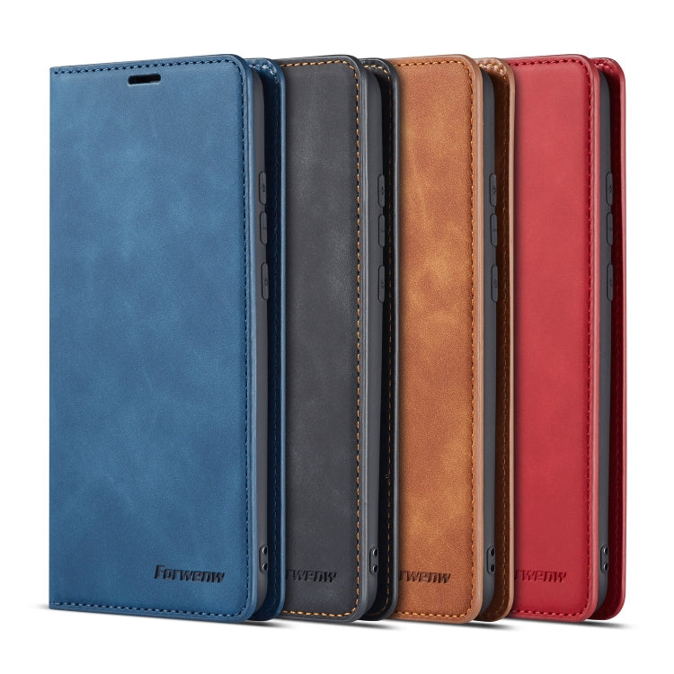 For Huawei P Smart+ (2019) Forwenw Dream Series Oil Edge Strong Magnetism Horizontal Flip Leather Case with Holder & Card Slots & Wallet & Photo Frame(Blue) - Huawei Cases by Forwenw | Online Shopping UK | buy2fix