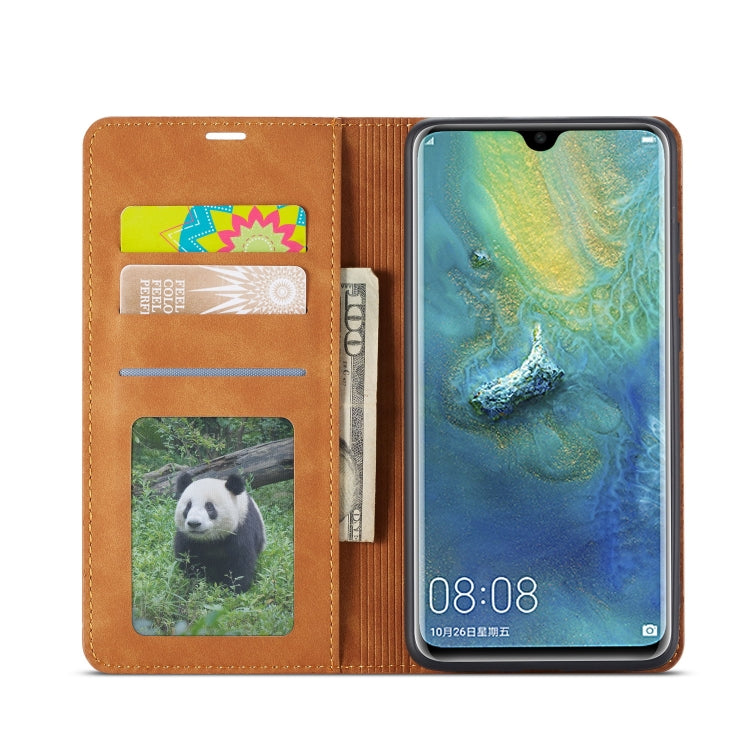 For Huawei Mate 20 Forwenw Dream Series Oil Edge Strong Magnetism Horizontal Flip Leather Case with Holder & Card Slots & Wallet & Photo Frame(Brown) - Huawei Cases by Forwenw | Online Shopping UK | buy2fix