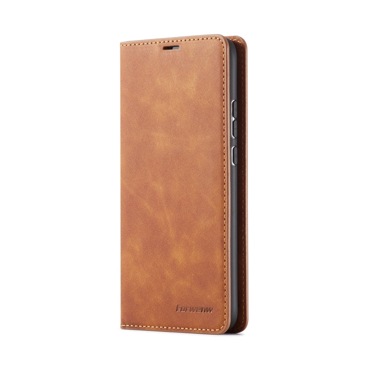 For Huawei Mate 30 Lite Forwenw Dream Series Oil Edge Strong Magnetism Horizontal Flip Leather Case with Holder & Card Slots & Wallet & Photo Frame(Brown) - Huawei Cases by Forwenw | Online Shopping UK | buy2fix