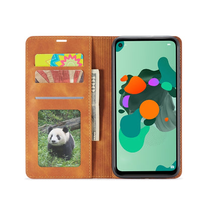 For Huawei Mate 30 Lite Forwenw Dream Series Oil Edge Strong Magnetism Horizontal Flip Leather Case with Holder & Card Slots & Wallet & Photo Frame(Brown) - Huawei Cases by Forwenw | Online Shopping UK | buy2fix