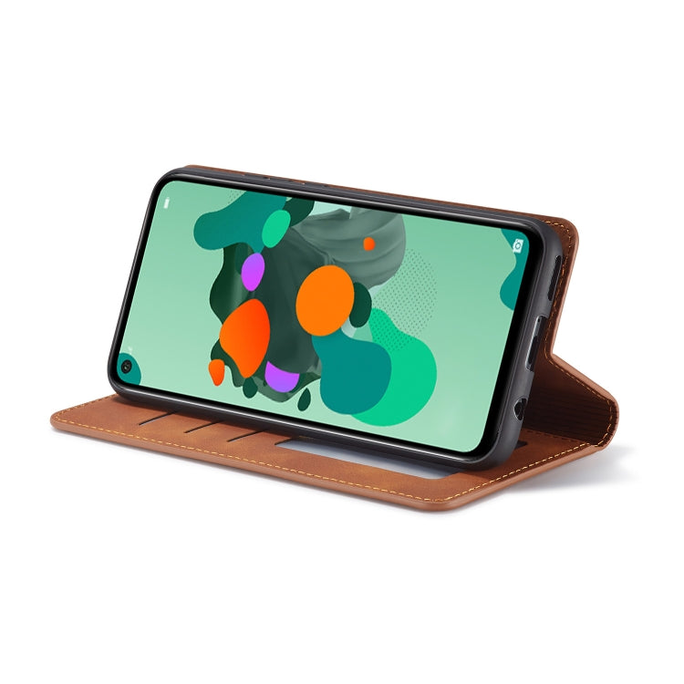 For Huawei Mate 30 Lite Forwenw Dream Series Oil Edge Strong Magnetism Horizontal Flip Leather Case with Holder & Card Slots & Wallet & Photo Frame(Brown) - Huawei Cases by Forwenw | Online Shopping UK | buy2fix