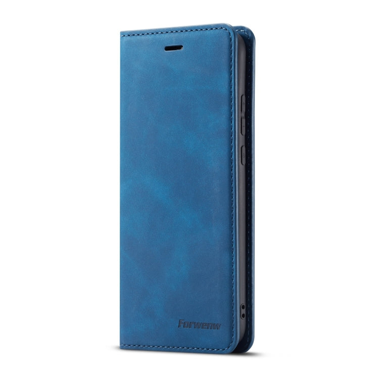 For Huawei P20 Lite Forwenw Dream Series Oil Edge Strong Magnetism Horizontal Flip Leather Case with Holder & Card Slots & Wallet & Photo Frame(Blue) - Huawei Cases by Forwenw | Online Shopping UK | buy2fix