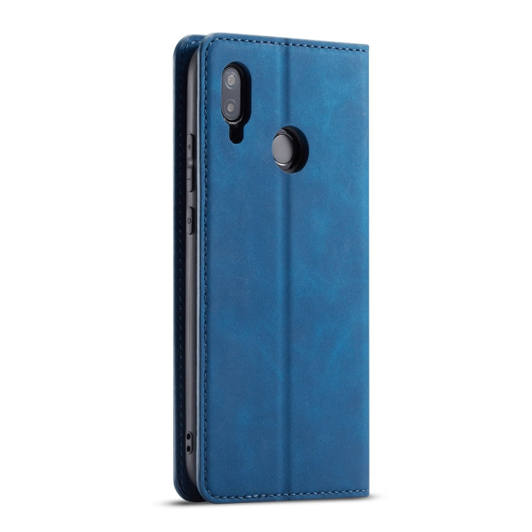 For Huawei P20 Lite Forwenw Dream Series Oil Edge Strong Magnetism Horizontal Flip Leather Case with Holder & Card Slots & Wallet & Photo Frame(Blue) - Huawei Cases by Forwenw | Online Shopping UK | buy2fix