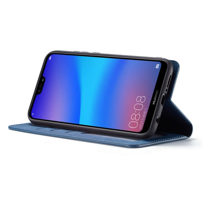 For Huawei P20 Lite Forwenw Dream Series Oil Edge Strong Magnetism Horizontal Flip Leather Case with Holder & Card Slots & Wallet & Photo Frame(Blue) - Huawei Cases by Forwenw | Online Shopping UK | buy2fix