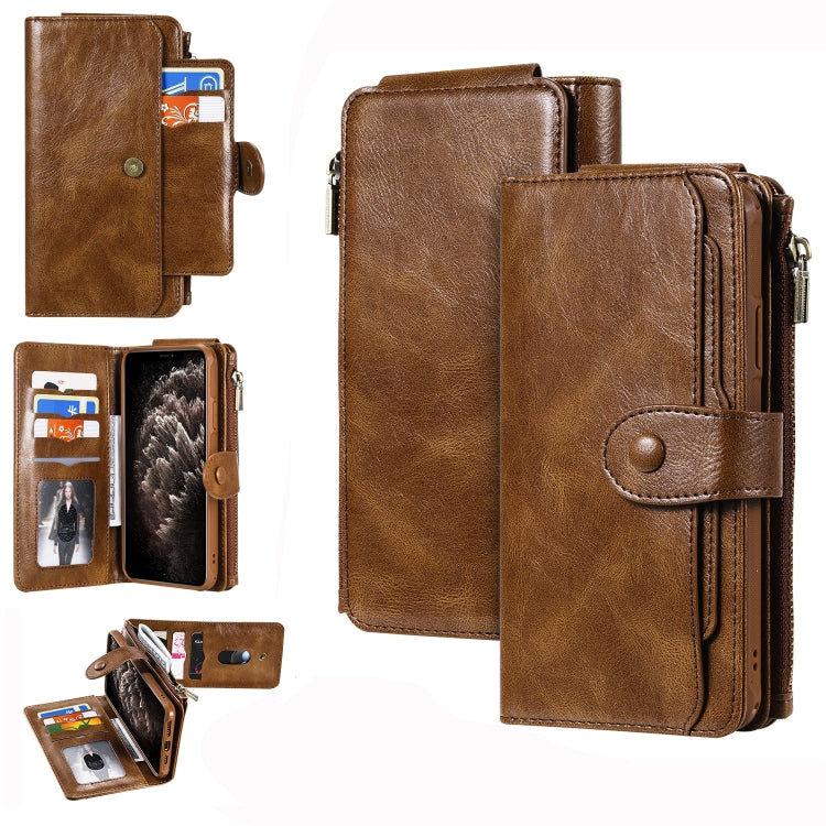 For iPhone 11 Pro Retro Multifunctional Horizontal Flip PU Leather Case with Card Slot & Holder & Wallet & Photo Frame(Brown) - iPhone 11 Pro Cases by buy2fix | Online Shopping UK | buy2fix