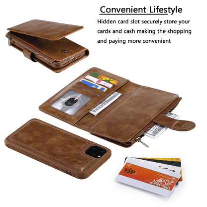 For iPhone 11 Pro Retro Multifunctional Horizontal Flip PU Leather Case with Card Slot & Holder & Wallet & Photo Frame(Brown) - iPhone 11 Pro Cases by buy2fix | Online Shopping UK | buy2fix