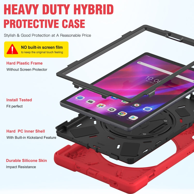 For Lenovo Tab K10 / M10 Plus Silicone + PC Protective Tablet Case(Red) - Lenovo by buy2fix | Online Shopping UK | buy2fix