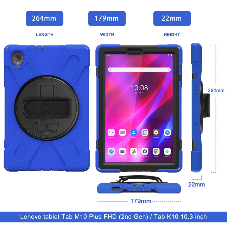 For Lenovo Tab K10 / M10 Plus Silicone + PC Protective Tablet Case(Blue) - Lenovo by buy2fix | Online Shopping UK | buy2fix