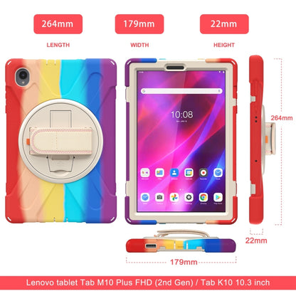 For Lenovo Tab K10 / M10 Plus Silicone + PC Protective Tablet Case(Colorful Red) - Lenovo by buy2fix | Online Shopping UK | buy2fix