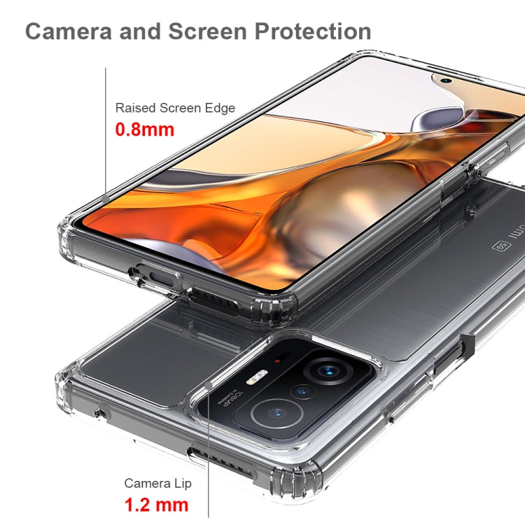 For Xiaomi Mi 11T / 11T Pro Shockproof Scratchproof TPU + Acrylic Protective Phone Case(Transparent) by buy2fix