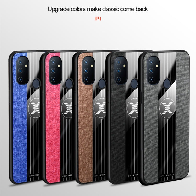 For OnePlus Nord N100 XINLI Stitching Cloth Texture Shockproof TPU Phone Case(Blue) - OnePlus Cases by XINLI | Online Shopping UK | buy2fix