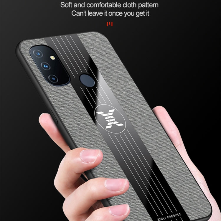 For OnePlus Nord N100 XINLI Stitching Cloth Texture Shockproof TPU Phone Case(Blue) - OnePlus Cases by XINLI | Online Shopping UK | buy2fix