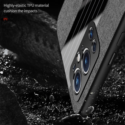 For OnePlus 9 Pro XINLI Stitching Cloth Texture Shockproof TPU Phone Case(Grey) by XINLI