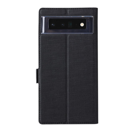 For Google Pixel 6 ViLi K Series Magnetic Buckle Horizontal Flip Leather Phone Case(Black) - Google Cases by ViLi | Online Shopping UK | buy2fix