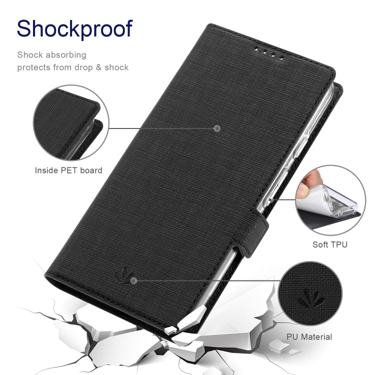 For Google Pixel 6 ViLi K Series Magnetic Buckle Horizontal Flip Leather Phone Case(Black) - Google Cases by ViLi | Online Shopping UK | buy2fix